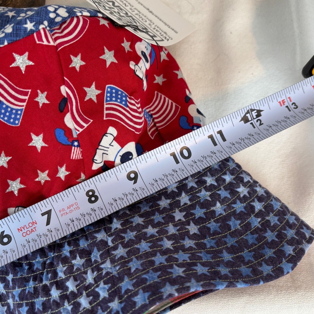 Reversible Bucket Hat Snoopy Patriotic Watermelon 22" diameter - Picture 5 of 5